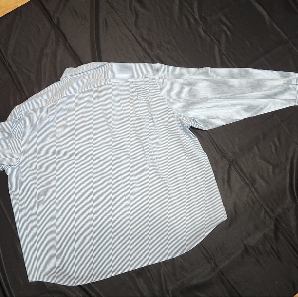 Quacker Factory Blue Striped Cat Embroidered Shirt Size 3x - Picture 14 of 16